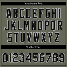 Load image into Gallery viewer, Custom Olive Black-Gray Animal Camo Sleeves 3D Pattern Design Bomber Full-Snap Varsity Letterman Salute To Service Jacket