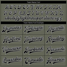 Load image into Gallery viewer, Custom Olive Black-Gray Animal Camo Sleeves 3D Pattern Design Bomber Full-Snap Varsity Letterman Salute To Service Jacket