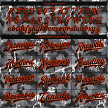 Load image into Gallery viewer, Custom Camo Black-Orange Dinosaur 3D Pattern Design Bomber Full-Snap Varsity Letterman Salute To Service Jacket