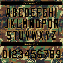 Load image into Gallery viewer, Custom Camo Black-Old Gold Graffiti Drips 3D Pattern Design Bomber Full-Snap Varsity Letterman Salute To Service Jacket