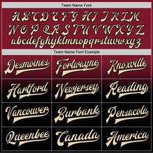 Load image into Gallery viewer, Custom Crimson City Cream-Black Bomber Full-Snap Varsity Letterman Fade Fashion Jacket