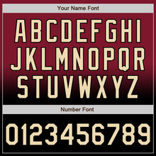 Load image into Gallery viewer, Custom Crimson City Cream-Black Bomber Full-Snap Varsity Letterman Fade Fashion Jacket