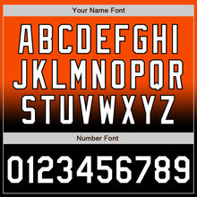 Load image into Gallery viewer, Custom Orange White-Black Bomber Full-Snap Varsity Letterman Fade Fashion Jacket