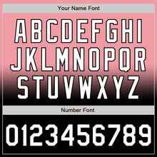 Load image into Gallery viewer, Custom Medium Pink White-Black Bomber Full-Snap Varsity Letterman Fade Fashion Jacket