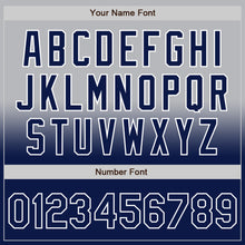 Load image into Gallery viewer, Custom Gray Navy-White Bomber Full-Snap Varsity Letterman Fade Fashion Jacket