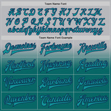 Load image into Gallery viewer, Custom Gray Teal-Navy Bomber Full-Snap Varsity Letterman Fade Fashion Jacket