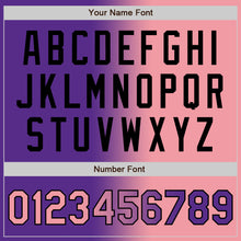 Load image into Gallery viewer, Custom Purple Medium Pink-Black Bomber Full-Snap Varsity Letterman Gradient Fashion Jacket