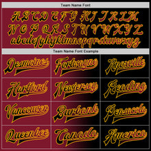 Load image into Gallery viewer, Custom Black Crimson-Gold Bomber Full-Snap Varsity Letterman Gradient Fashion Jacket