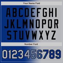 Load image into Gallery viewer, Custom Royal Gray-Black Bomber Full-Snap Varsity Letterman Gradient Fashion Jacket