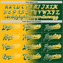 Load image into Gallery viewer, Custom Green Gold-Cream Bomber Full-Snap Varsity Letterman Gradient Fashion Jacket