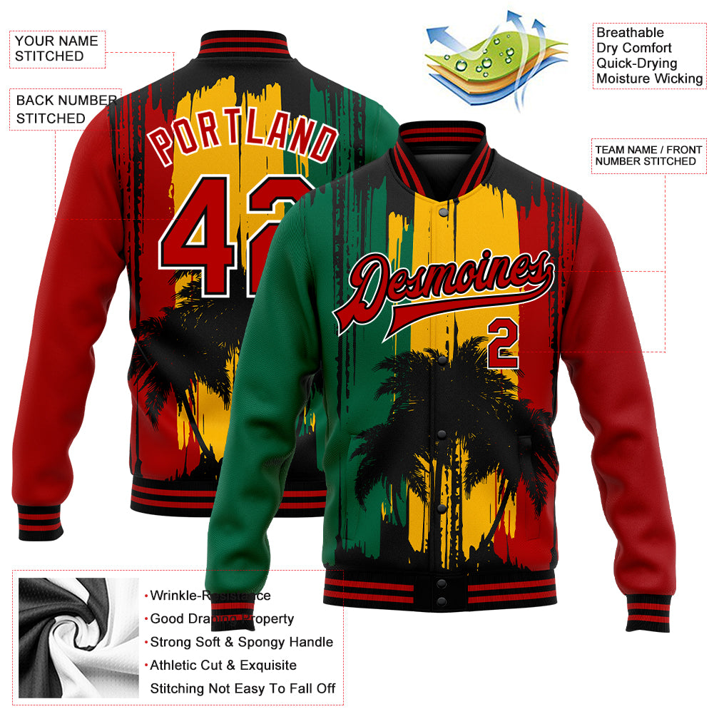 Custom Green Crimson Red Jacket
