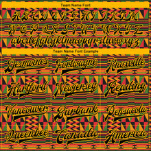 Load image into Gallery viewer, Custom Black Gold Red-Kelly Green Black History Month 3D Pattern Design Bomber Full-Snap Varsity Letterman Jacket