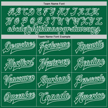 Load image into Gallery viewer, Custom Kelly Green White Bomber Full-Snap Varsity Letterman Two Tone Jacket