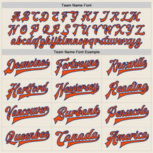 Load image into Gallery viewer, Custom Cream Orange-Royal Bomber Full-Snap Varsity Letterman Two Tone Jacket