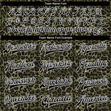 Load image into Gallery viewer, Custom Camo Black-White Leopard Print 3D Pattern Design Bomber Full-Snap Varsity Letterman Salute To Service Jacket