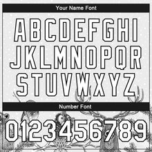 Load image into Gallery viewer, Custom White Black Merry Christmas Animals In Winter 3D Bomber Full-Snap Varsity Letterman Jacket