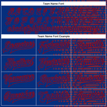 Load image into Gallery viewer, Custom Royal Red-White Halftone 3D Pattern Design Bomber Full-Snap Varsity Letterman Jacket