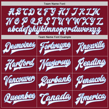 Load image into Gallery viewer, Custom Crimson White-Light Blue Bomber Full-Snap Varsity Letterman Two Tone Jacket