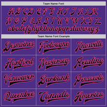 Load image into Gallery viewer, Custom Purple Black-Pink Bomber Full-Snap Varsity Letterman Two Tone Jacket