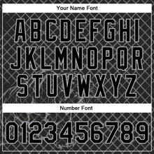 Load image into Gallery viewer, Custom Black Gray Check And Tiger 3D Pattern Design Bomber Full-Snap Varsity Letterman Jacket