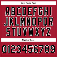 Load image into Gallery viewer, Custom Cardinal Black-White 3D Pattern Design Bomber Full-Snap Varsity Letterman Jacket