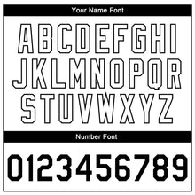 Load image into Gallery viewer, Custom White Black 3D Pattern Design Bomber Full-Snap Varsity Letterman Jacket