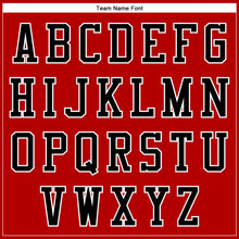 Load image into Gallery viewer, Custom Red Black-White 3D Pattern Design Bomber Full-Snap Varsity Letterman Jacket