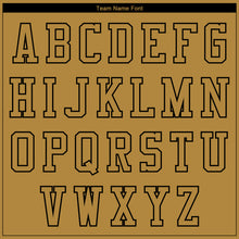 Load image into Gallery viewer, Custom Old Gold Black 3D Pattern Design Bomber Full-Snap Varsity Letterman Jacket