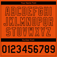 Load image into Gallery viewer, Custom Orange Black 3D Pattern Design Bomber Full-Snap Varsity Letterman Jacket