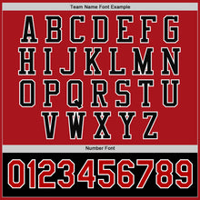 Load image into Gallery viewer, Custom Red Black-White Bomber Full-Snap Varsity Letterman Two Tone Jacket