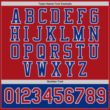 Load image into Gallery viewer, Custom Red Royal-White Bomber Full-Snap Varsity Letterman Two Tone Jacket