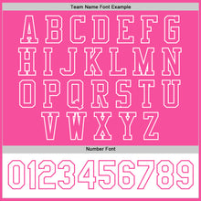 Load image into Gallery viewer, Custom Pink White Bomber Full-Snap Varsity Letterman Two Tone Jacket