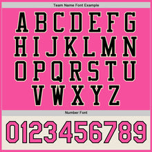 Load image into Gallery viewer, Custom Pink Black-Cream Bomber Full-Snap Varsity Letterman Two Tone Jacket