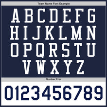 Load image into Gallery viewer, Custom Navy White Bomber Full-Snap Varsity Letterman Two Tone Jacket