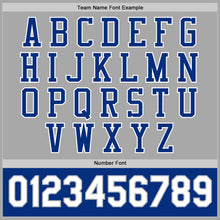 Load image into Gallery viewer, Custom Gray Royal-White Bomber Full-Snap Varsity Letterman Two Tone Jacket