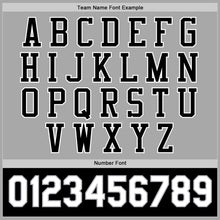 Load image into Gallery viewer, Custom Gray Black-White Bomber Full-Snap Varsity Letterman Two Tone Jacket