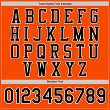 Load image into Gallery viewer, Custom Orange Black-White Bomber Full-Snap Varsity Letterman Jacket