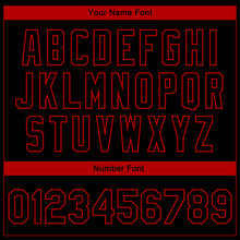 Load image into Gallery viewer, Custom Black Red Dragon 3D Pattern Design Bomber Full-Snap Varsity Letterman Jacket