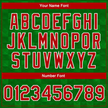 Load image into Gallery viewer, Custom Kelly Green Red-White Mexico 3D Bomber Full-Snap Varsity Letterman Jacket