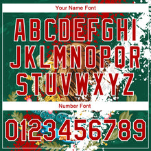 Load image into Gallery viewer, Custom Kelly Green Red-White Mexico 3D Bomber Full-Snap Varsity Letterman Jacket