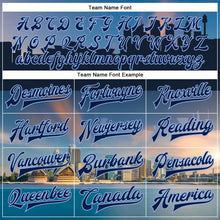 Load image into Gallery viewer, Custom Light Blue Navy Sydney Australia City Edition 3D Bomber Full-Snap Varsity Letterman Jacket