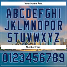 Load image into Gallery viewer, Custom Light Blue Navy Sydney Australia City Edition 3D Bomber Full-Snap Varsity Letterman Jacket