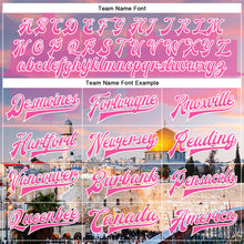 Load image into Gallery viewer, Custom Pink Light Pink-White The Dome Of The Rock Jerusalem Israel City Edition 3D Bomber Full-Snap Varsity Letterman Jacket