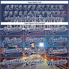 Load image into Gallery viewer, Custom Navy White Minneapolis Minnesota City Edition 3D Bomber Full-Snap Varsity Letterman Jacket