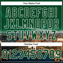 Load image into Gallery viewer, Custom Green White Lake Merritt Oakland California City Edition 3D Bomber Full-Snap Varsity Letterman Jacket