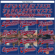 Load image into Gallery viewer, Custom Royal Red-White Dallas Texas City Edition 3D Bomber Full-Snap Varsity Letterman Jacket