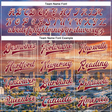 Load image into Gallery viewer, Custom Maroon Cream Phoenix Arizona City Edition 3D Bomber Full-Snap Varsity Letterman Jacket