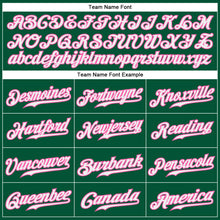 Load image into Gallery viewer, Custom Kelly Green White-Pink Authentic Baseball Jersey