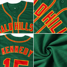 Load image into Gallery viewer, Custom Kelly Green Kelly Green-Old Gold Authentic Baseball Jersey