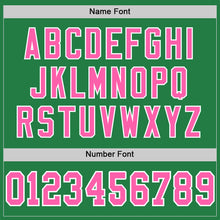 Load image into Gallery viewer, Custom Grass Green Pink-White Mesh Authentic Football Jersey